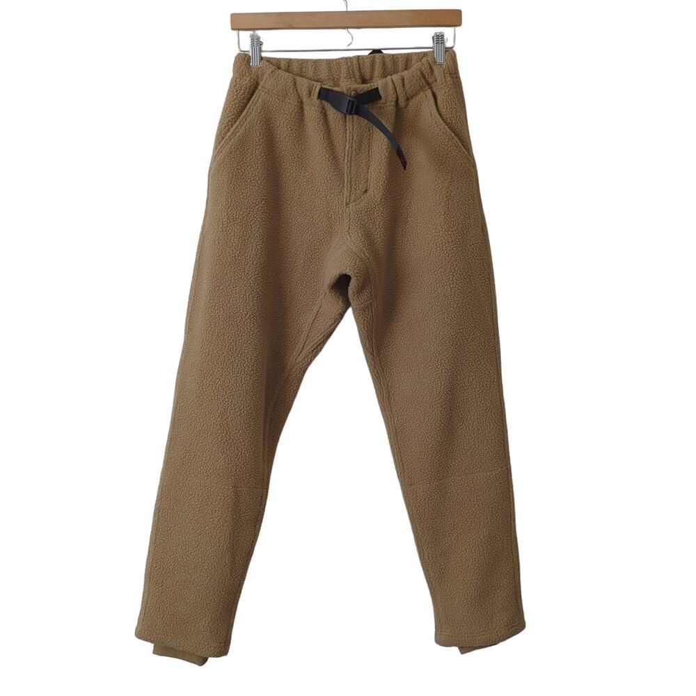 Gramicci Boa Fleece Truck Pants Beige Jogger Sherpa Size‎ Small Streetwear Cozy
